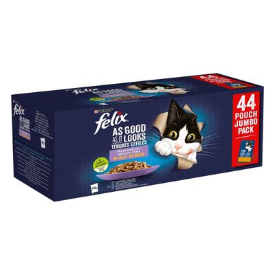 Felix Le Ghiottonerie Cat Adult con Pollo Manzo Salmone e Tonno 44 x 85 gr
