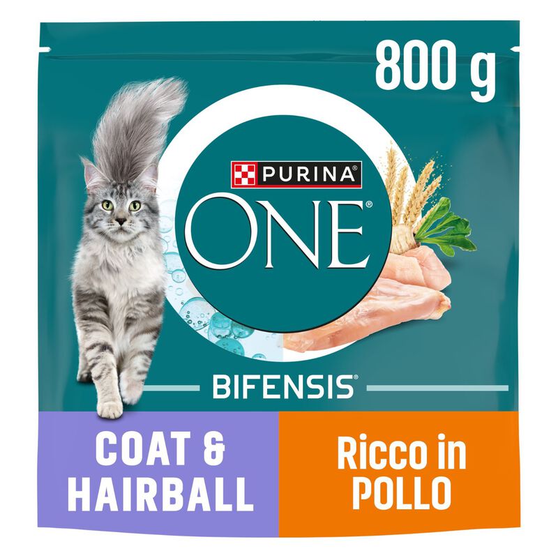 Purina One Bifensis Cat Sterilised Hairball Pollo e Cereali Integrali 800 gr