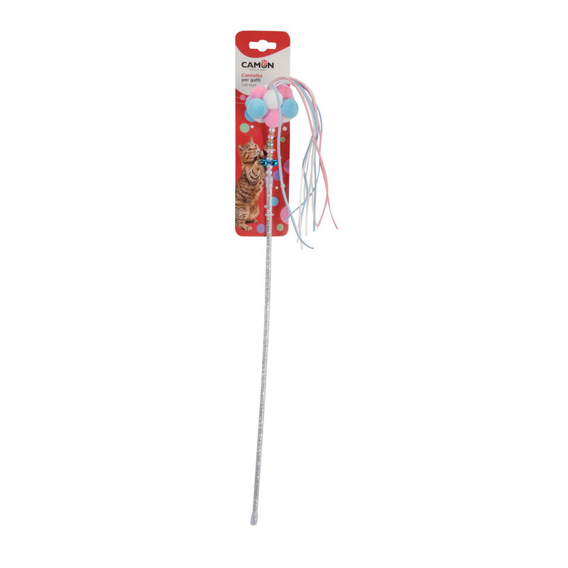 Camon Gioco Cannetta con Pompon per gatti 55 cm