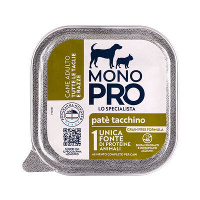 Monopro Dog Adult All breeds Pat&egrave; Tacchino 150 gr