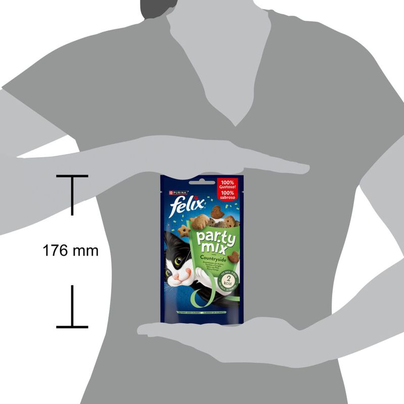 Felix Party Mix Snack Cat Countryside Mix con Anatra Tacchino e Coniglio 60 gr