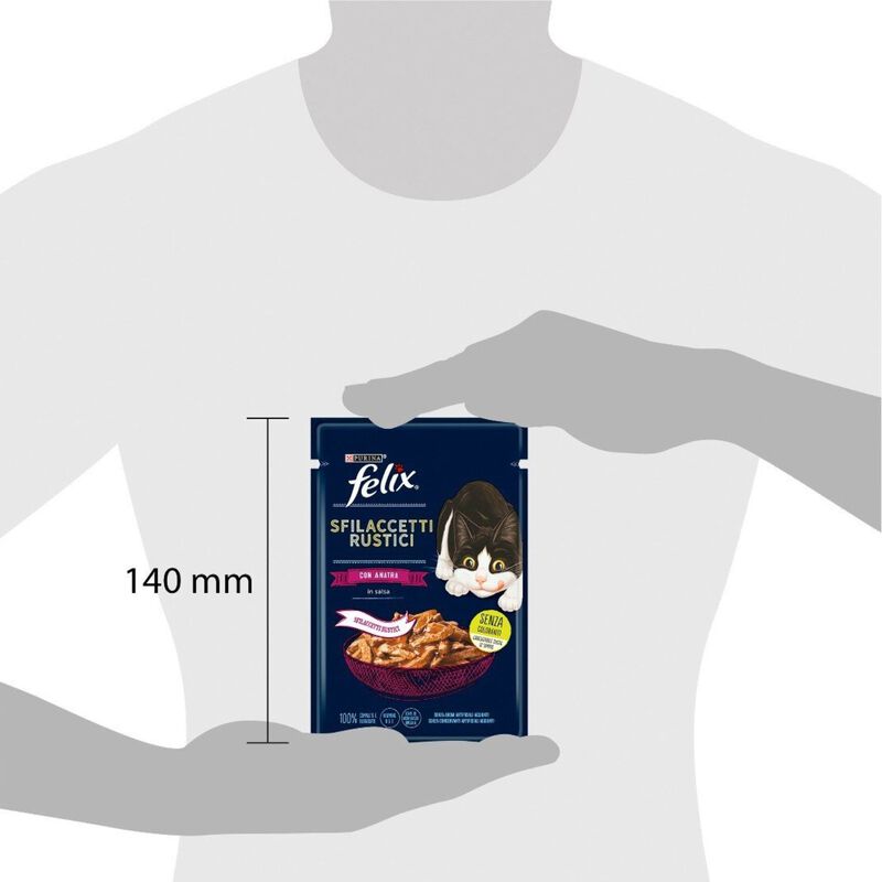 Purina Felix Sfilaccetti Rustici Cat Adult con Anatra 80 gr