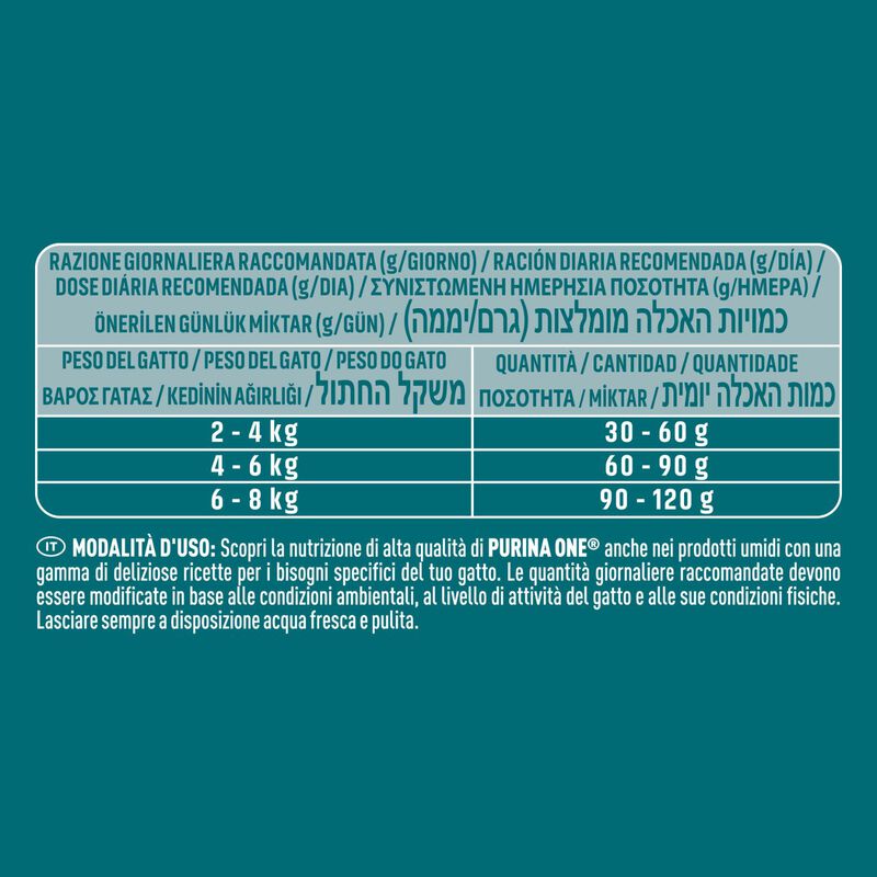 Purina One Bifensis Cat Sterilised Hairball Pollo e Cereali Integrali 800 gr