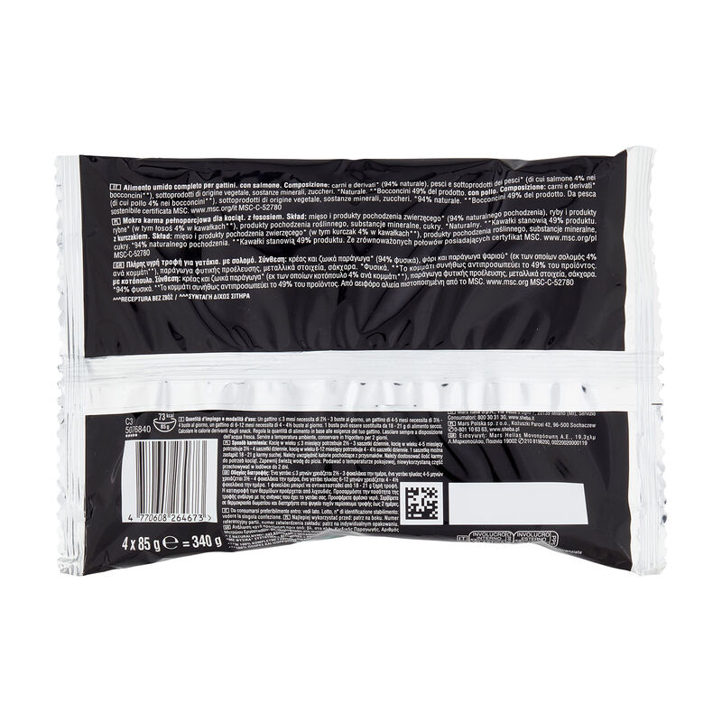 Sheba Kitten Selezione Assortita in salsa con Salmone e Pollo 4x85gr