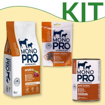Kit alimentazione monoproteica Grain Free Monopro Dog All Breeds