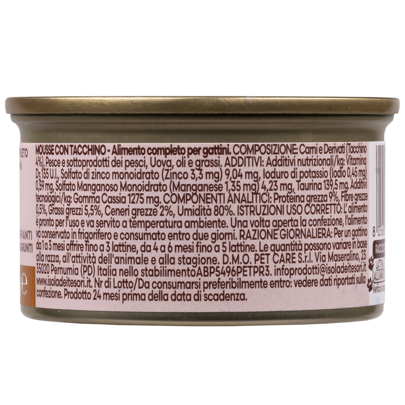 Naturalpet Kitten Prime Orme Mousse con Tacchino 85 gr