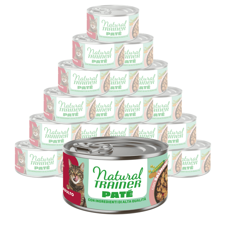 Natural Trainer Pat&eacute; con Salmone per Gatti Adulti 85gr