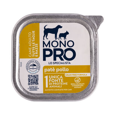 Monopro Dog All Breeds Pat&eacute; Pollo 150gr