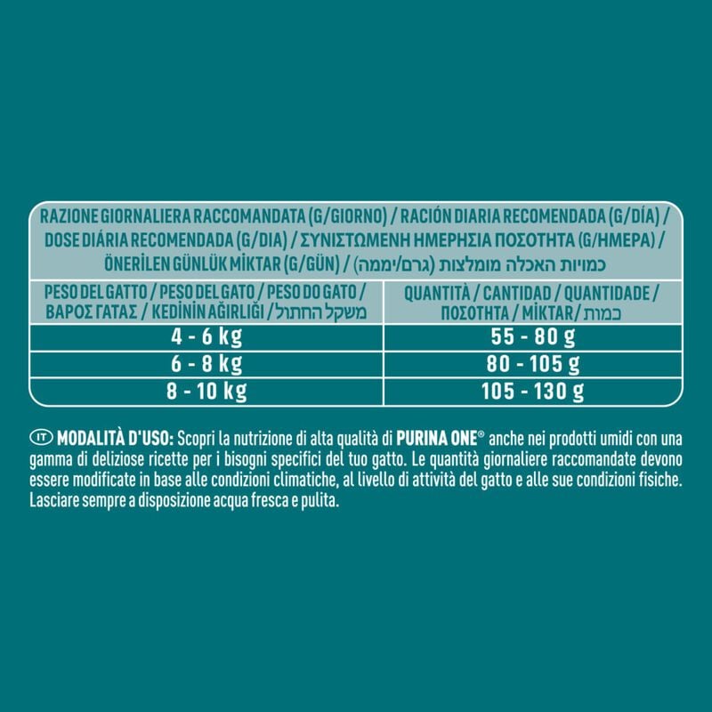 Purina One Cat Adult Sterilised Tacchino e Frumento 800 gr