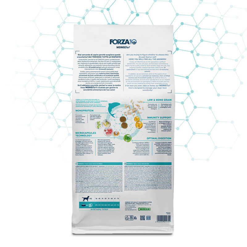 Forza 10 Mono Diet Dog Maxi Adult al Pesce 12 kg