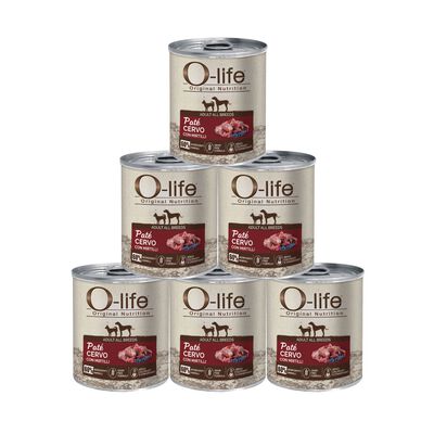 O-life Adult All Breeds Pat&eacute; Cervo con Mirtilli 400g
