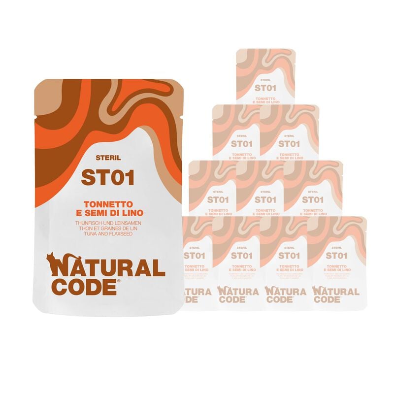 Natural Code Cat ST01 Tonnetto e Semi di Lino 70 gr