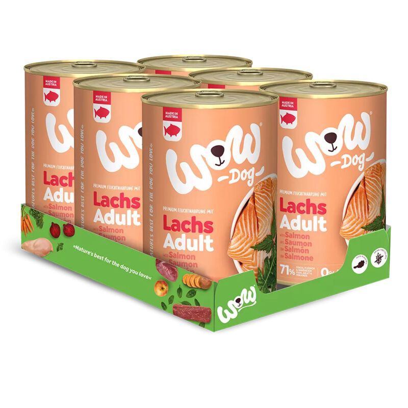 Wow Dog Adult Salmone con Dente di Leone e Ortica 400 gr