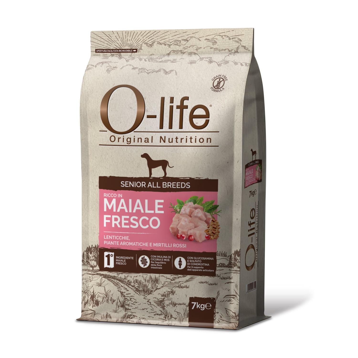 o-life-cane-senior maiale 7kg o-life-cane-senior maiale 7kg